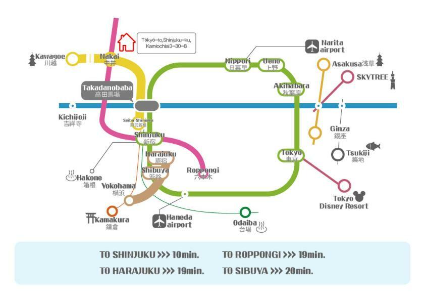 Shinjuku 5-Room Family House Tokyo Dış mekan fotoğraf